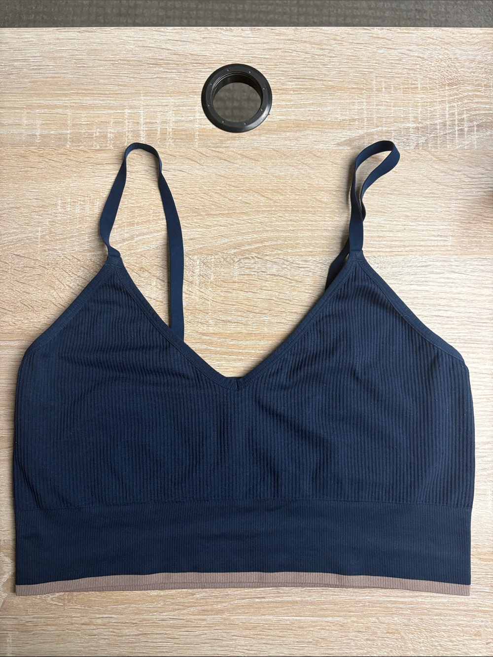 Lounge Rib Triangle Bralette - True Blue